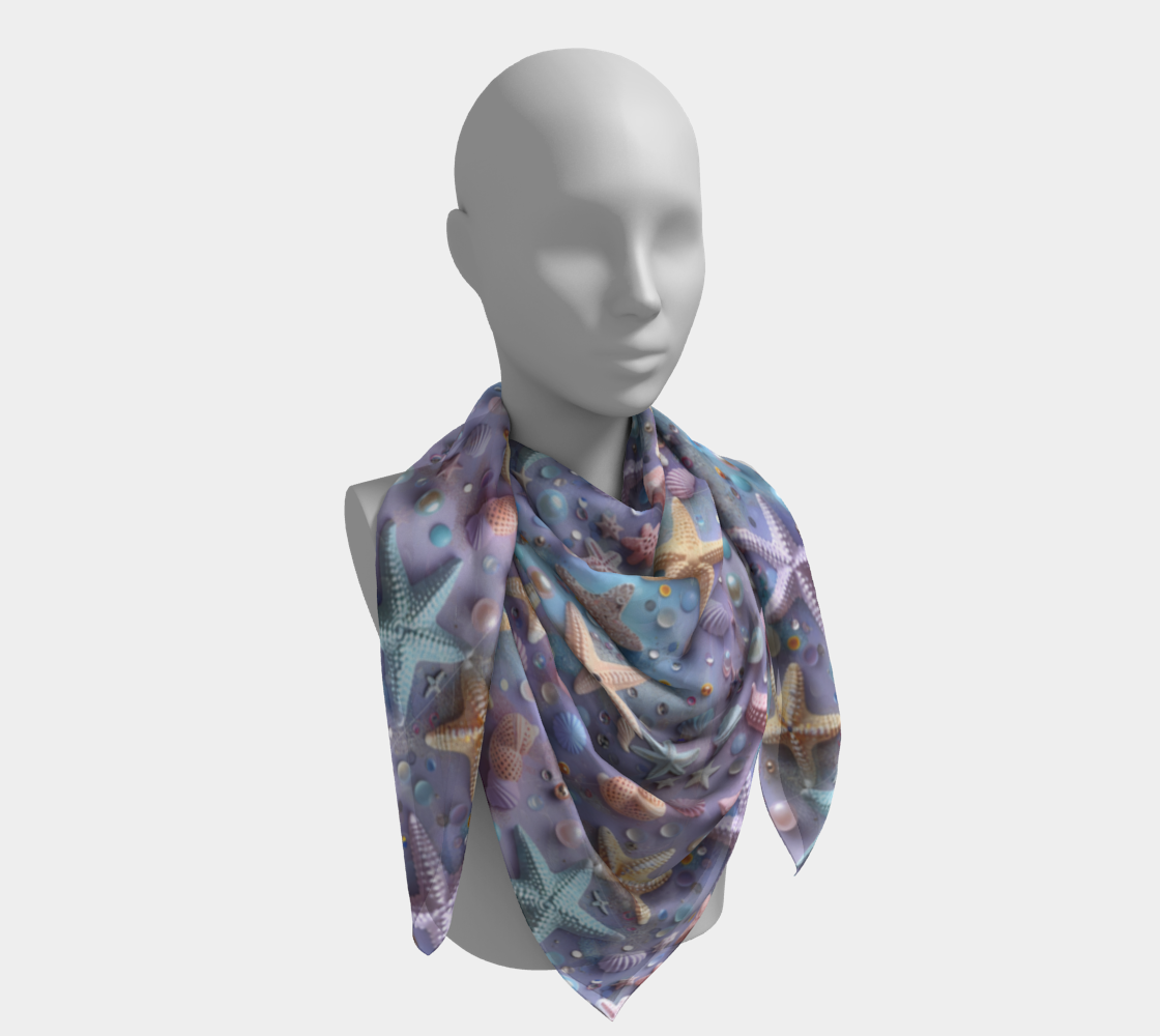 Lilac Starfish Square Scarf