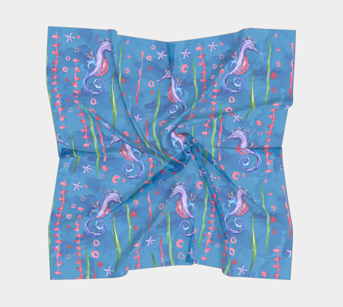 Seahorse Square Scarf