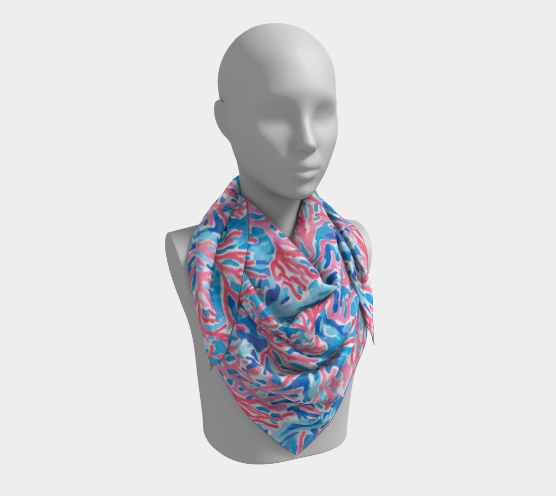 Sea Coral 2 Square Scarf