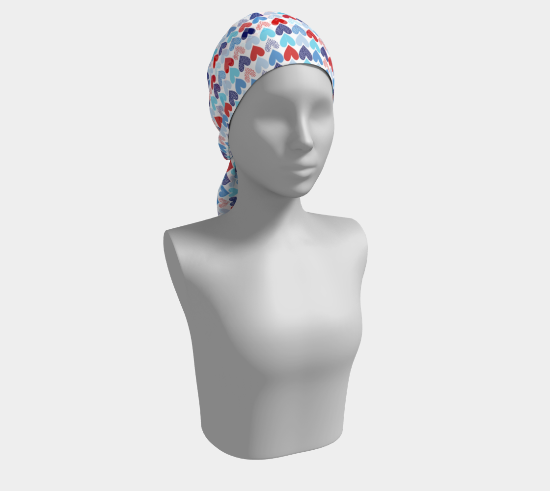 Nautical Hearts Long Scarf