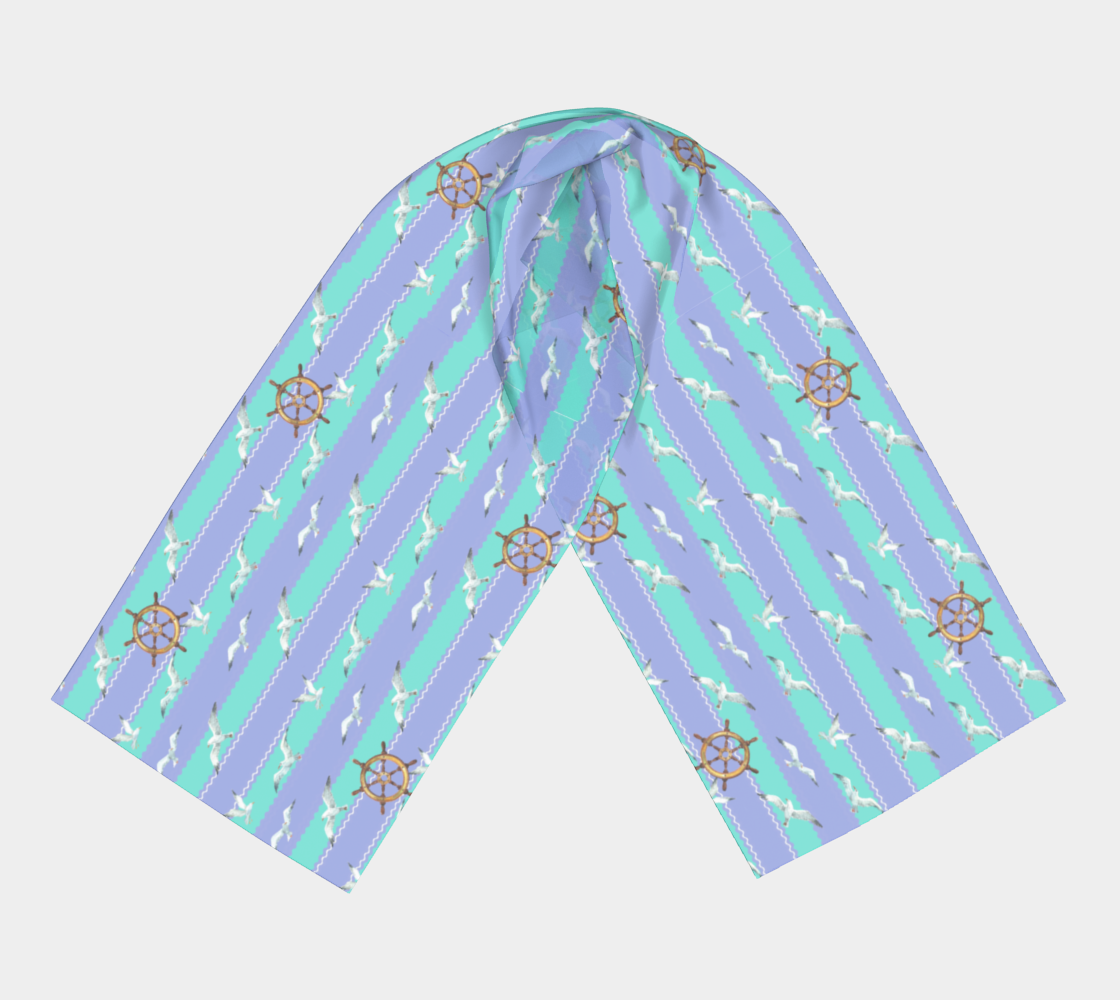 Blue/Lavender Stripes Long Scarf
