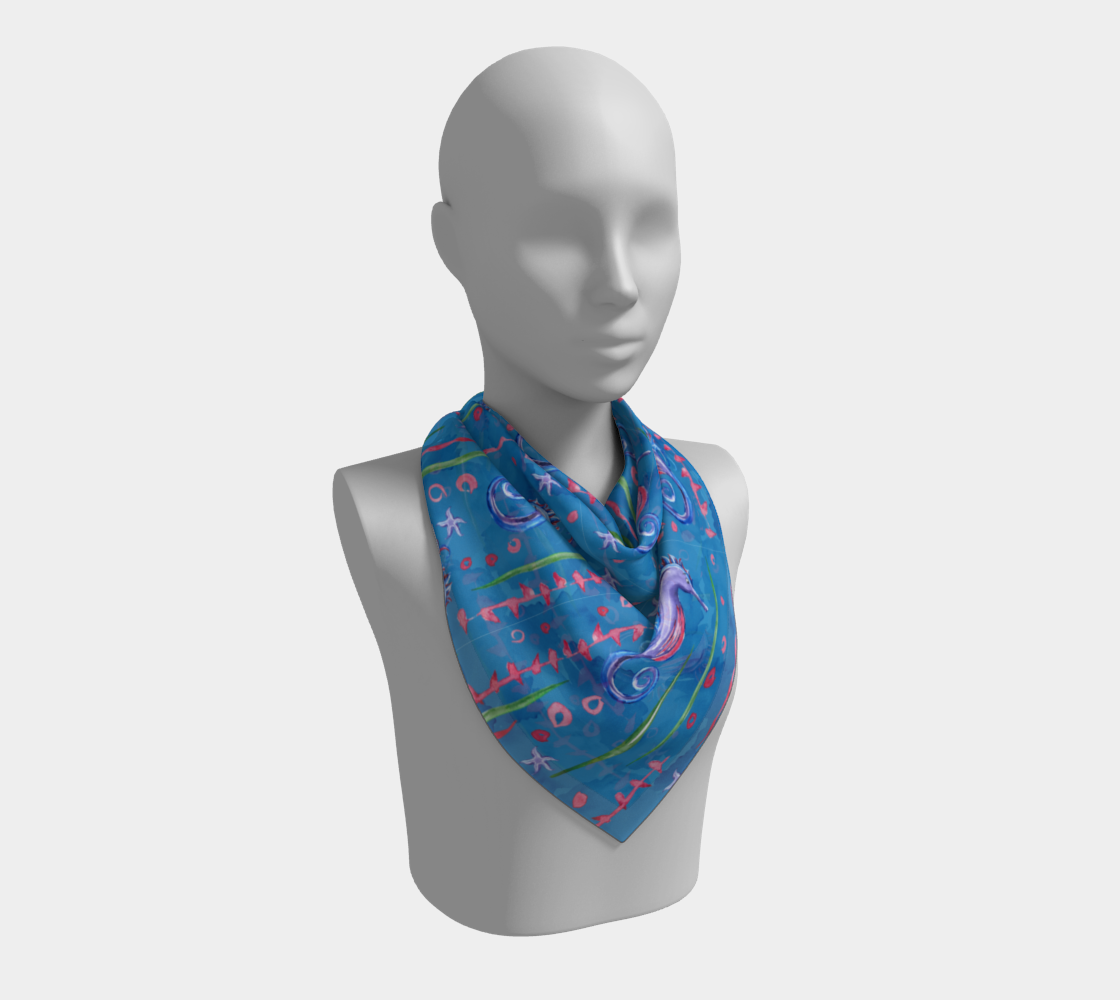 Seahorse Square Scarf