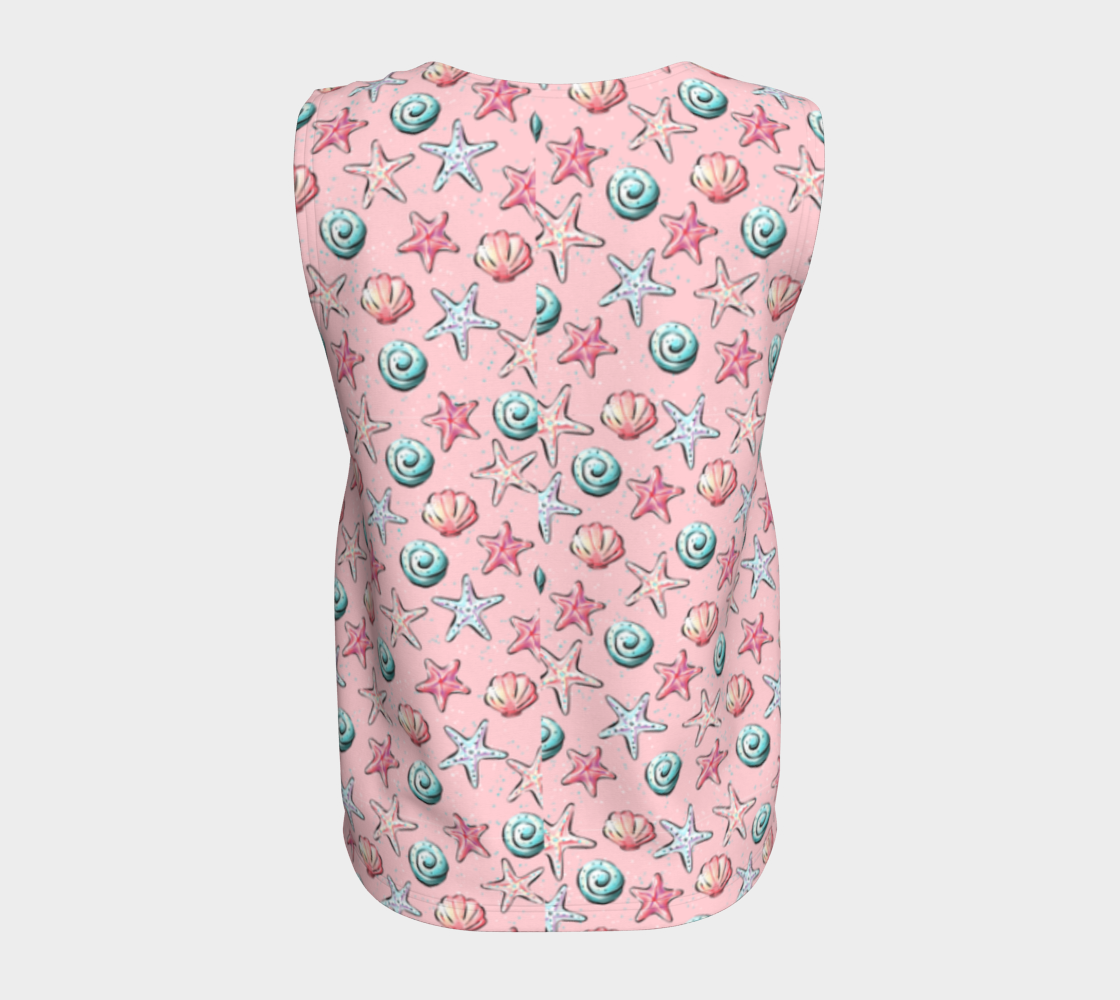 Pink Shells Loose Tank Top