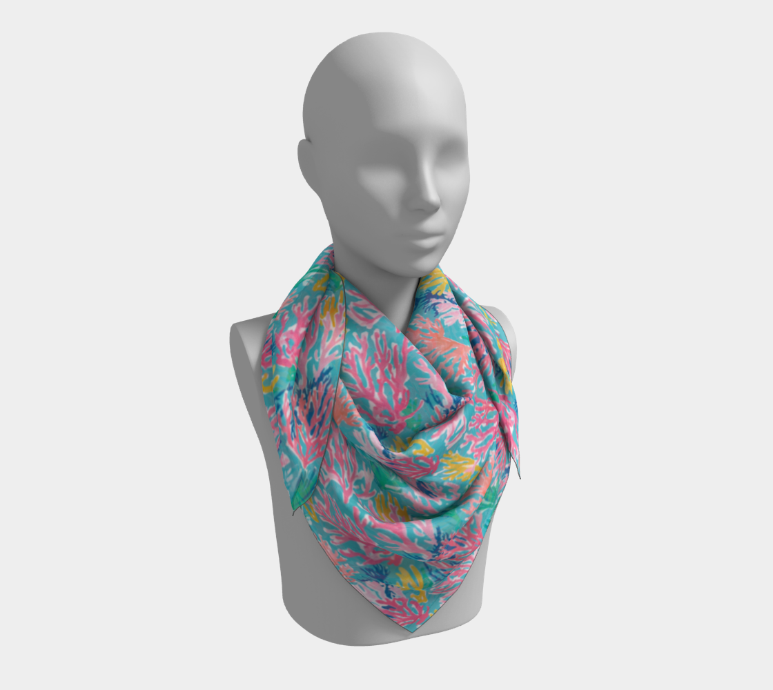 Sea Coral square scarf