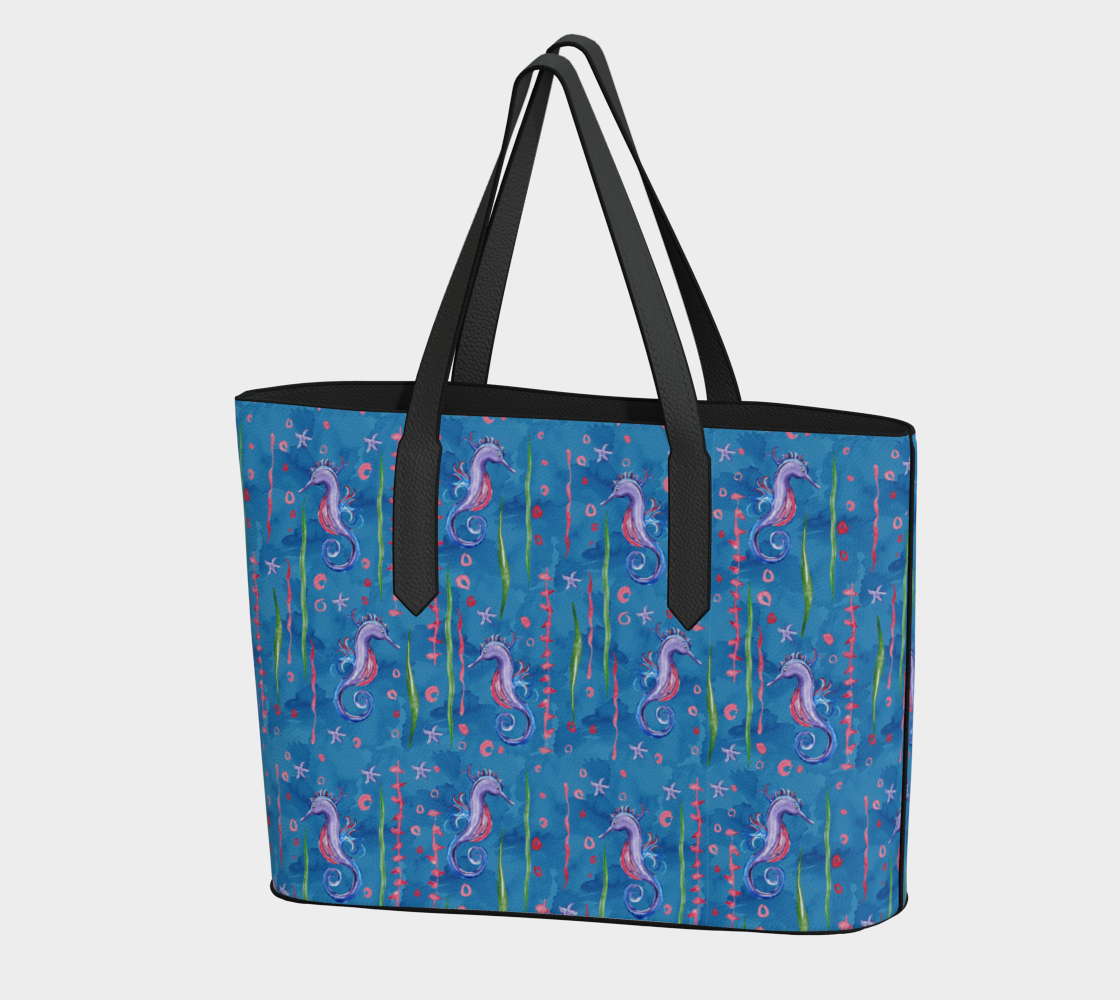 Seahorse Vegan Leather Tote