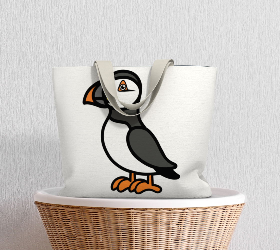 Single Puffin Tote Bag