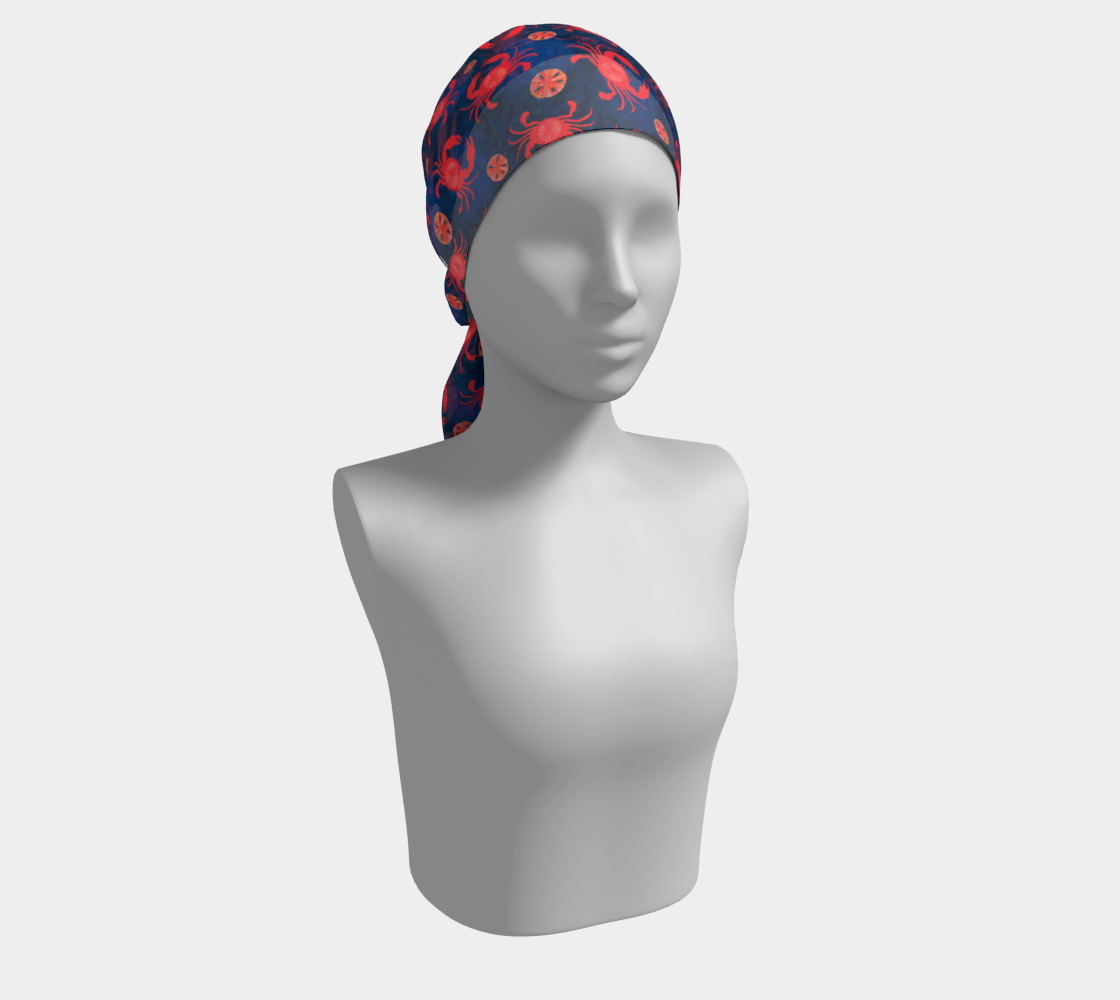 Crab and Sand Dollar Long Scarf