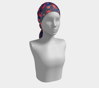 Crab and Sand Dollar Long Scarf