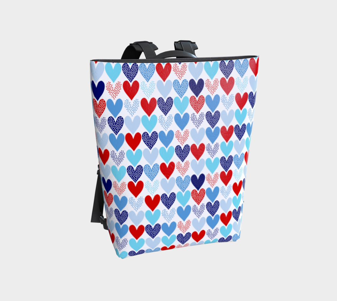 Nautical Hearts Vegan Backpack