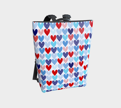 Nautical Hearts Vegan Backpack