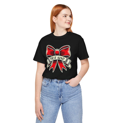 Best Kind Bow Tattoo Style T-Shirt