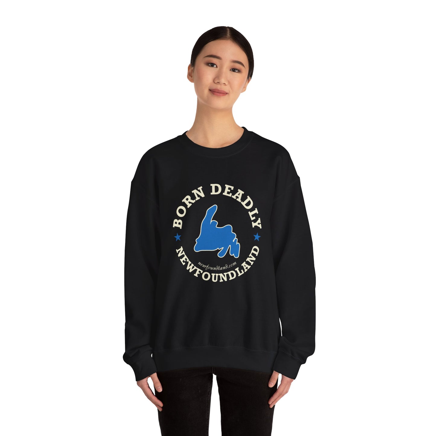 "Born Deadly" Blue Map Sweatshirt