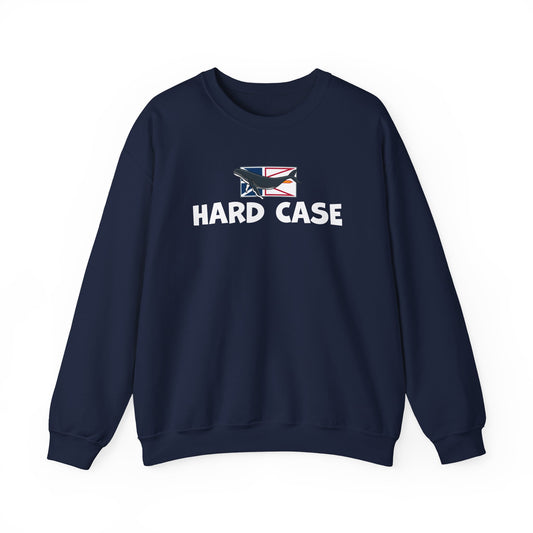 "Hard Case" Newfinese Whale-on-Flag Crewneck Sweatshirt