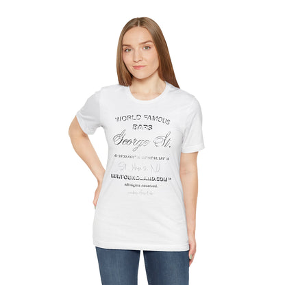 George St. Bar Tee | Unisex Jersey Short Sleeve T-Shirt | Casual & Stylish Wear