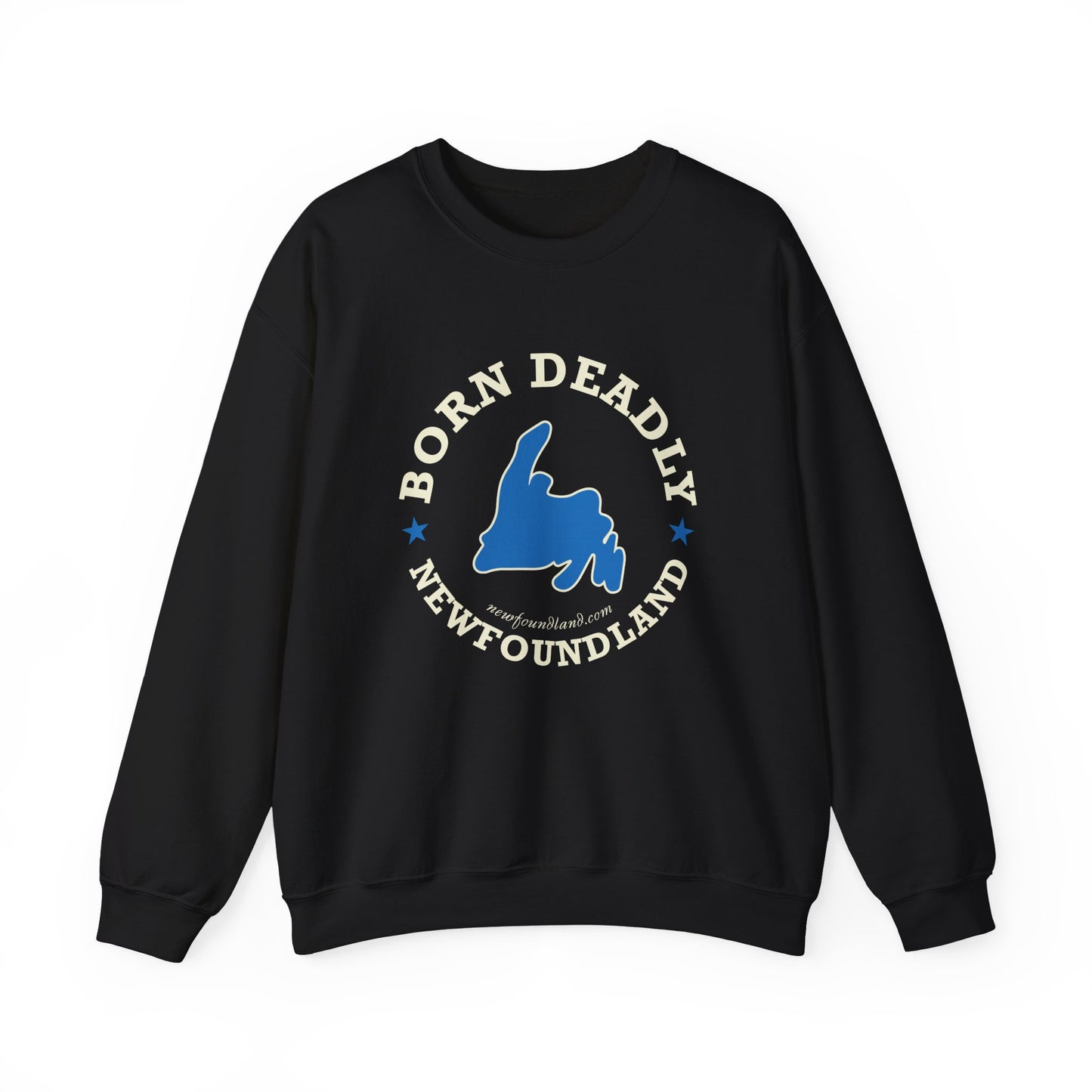 "Born Deadly" Blue Map Sweatshirt