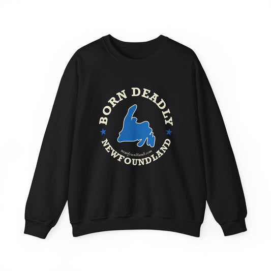 "Born Deadly" Blue Map Sweatshirt