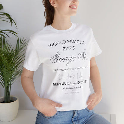 George St. Bar Tee | Unisex Jersey Short Sleeve T-Shirt | Casual & Stylish Wear