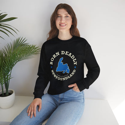 "Born Deadly" Blue Map Sweatshirt