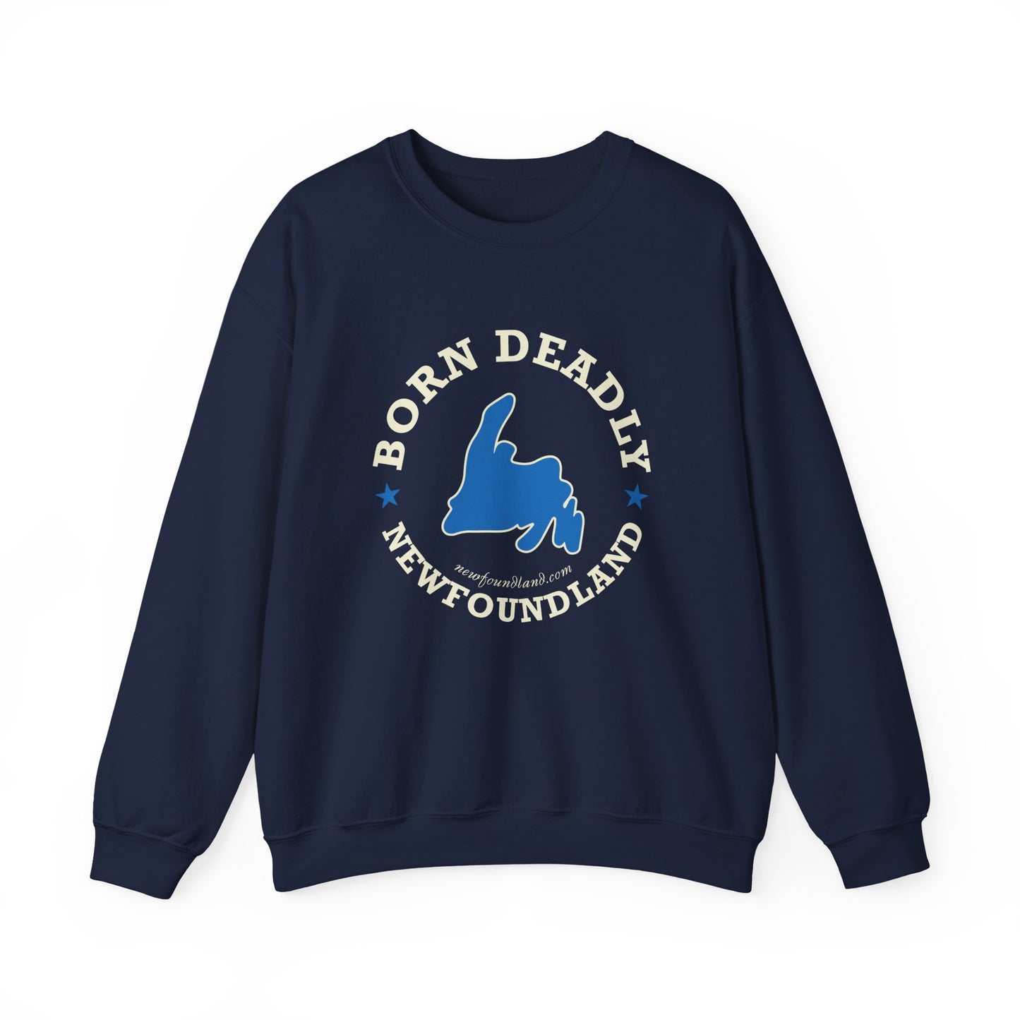 "Born Deadly" Blue Map Sweatshirt