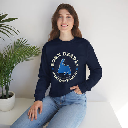 "Born Deadly" Blue Map Sweatshirt