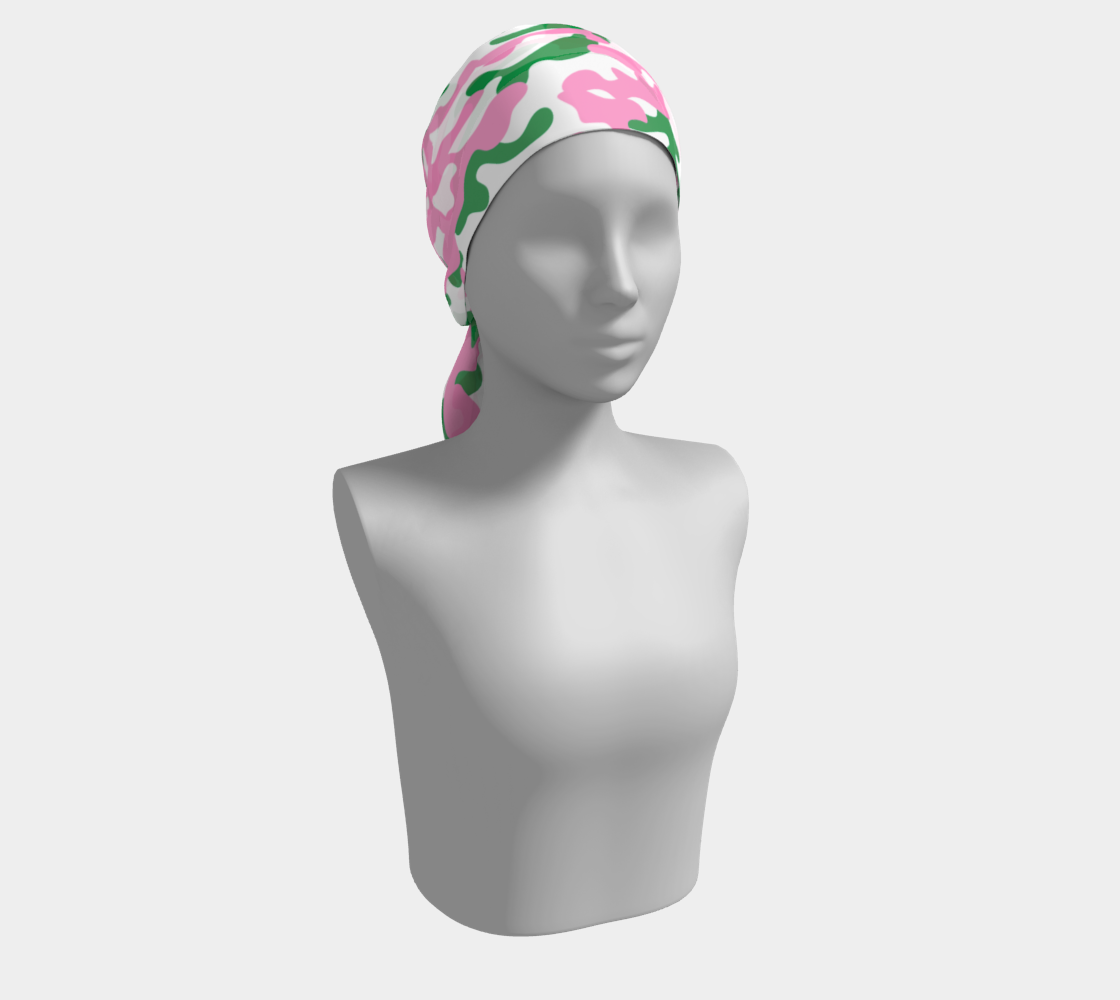 Pink and Green Camo long scarf