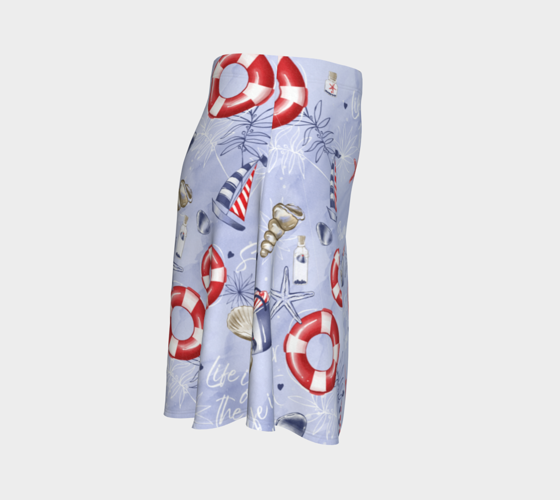 Life is better on the Boat Flare Skirt
