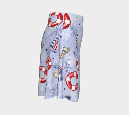 Life is better on the Boat Flare Skirt