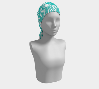 Teal Shell Vegan Long Scarf