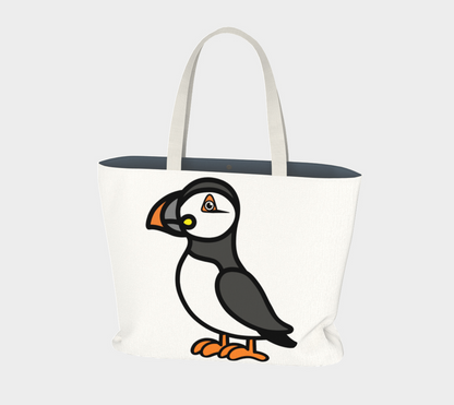 Single Puffin Tote Bag