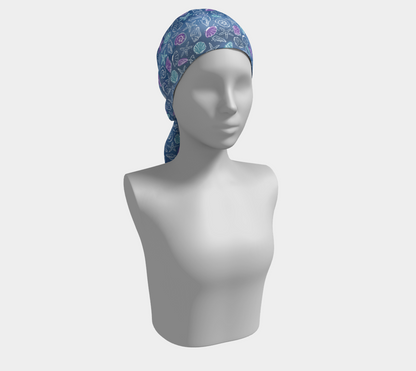 Blue Shells Long Scarf