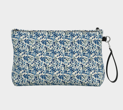 Blueberries Vegan Leather Makeup Bag