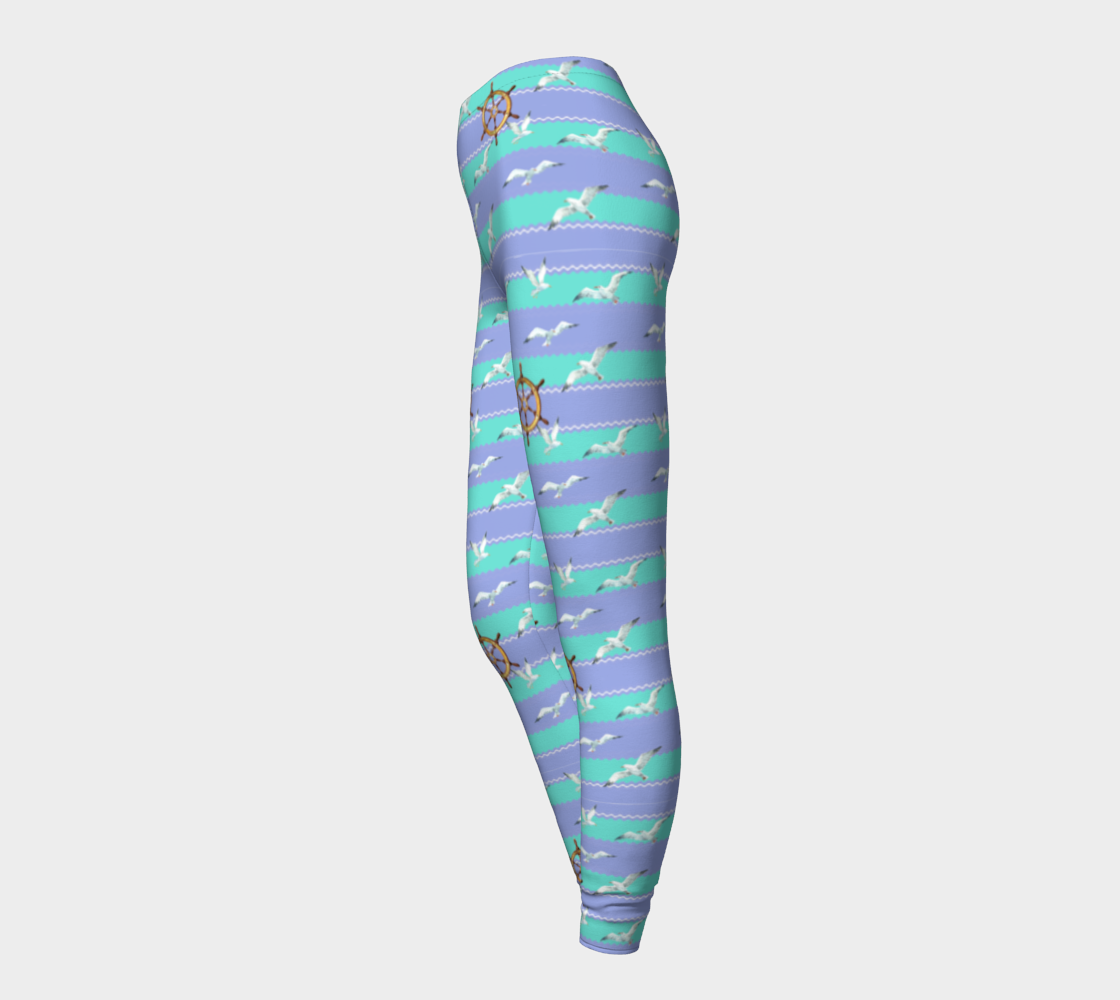 Blue/Lavender Stripes Leggings