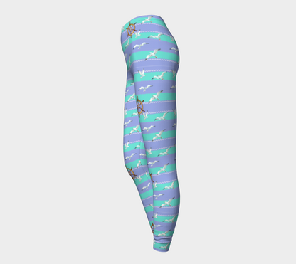 Blue/Lavender Stripes Leggings