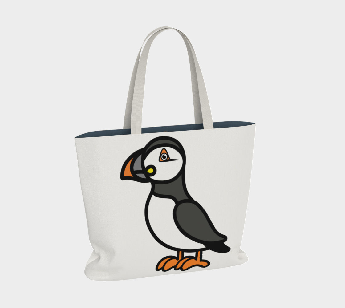 Single Puffin Tote Bag
