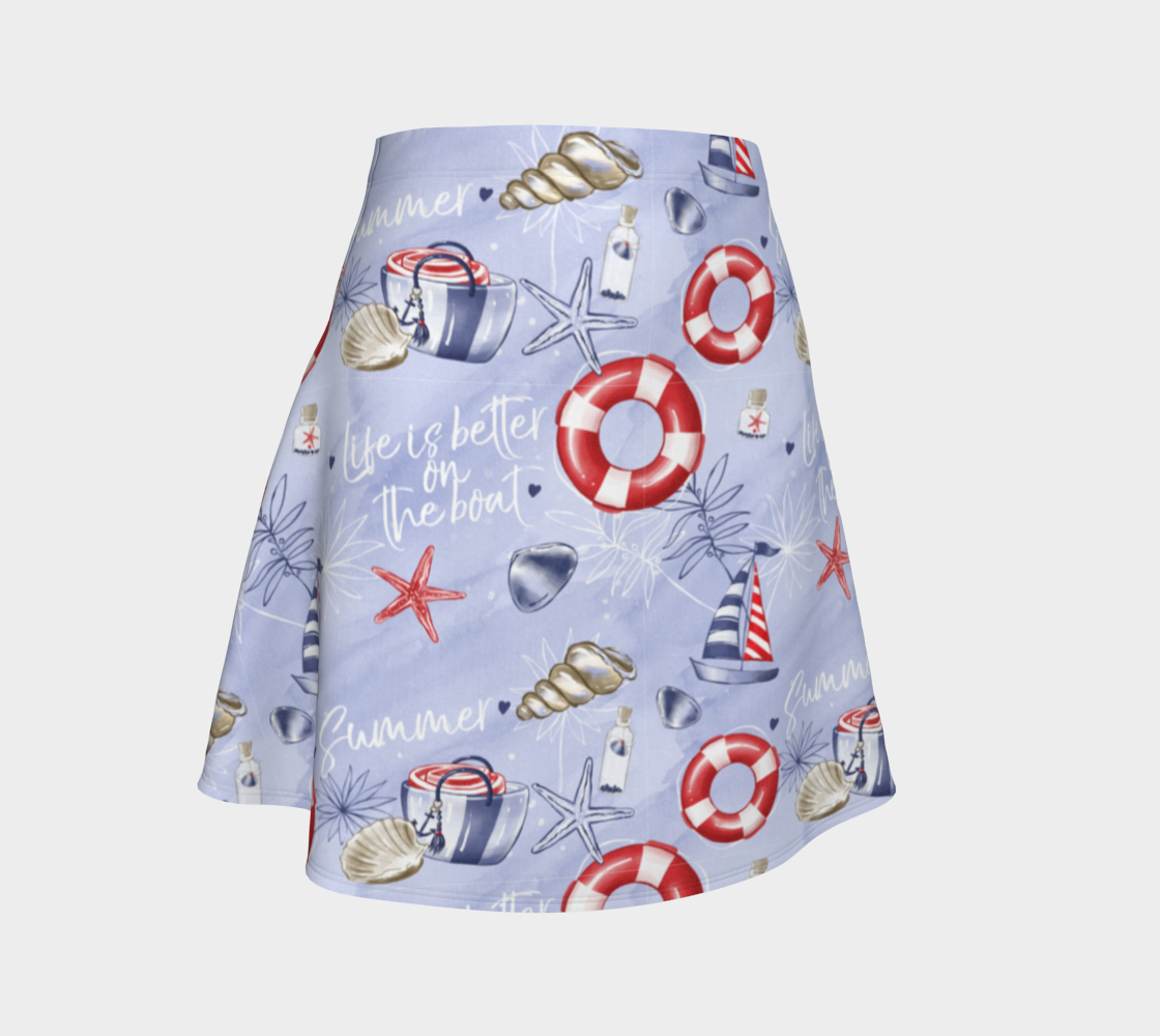 Life is Better on the Boat Flared Skirt 251
