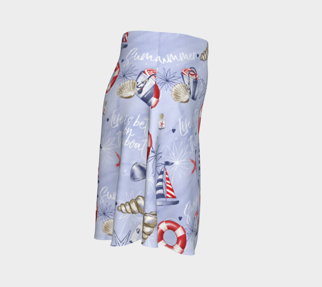 Life is Better on the Boat Flared Skirt 251