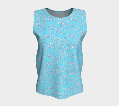 Blue w/Rope Loose Tank Top 277