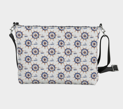 Captain's Wheel Vegan Leather Crossbody Purse