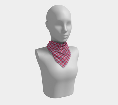 Red and Blue Plaid Square Scarf