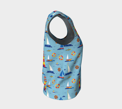 Cute Lighthouse Ocean Loose Tank top