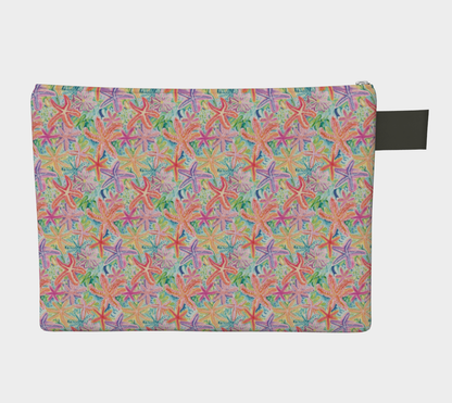 Multi Colored Starfish Zipper Carry-all