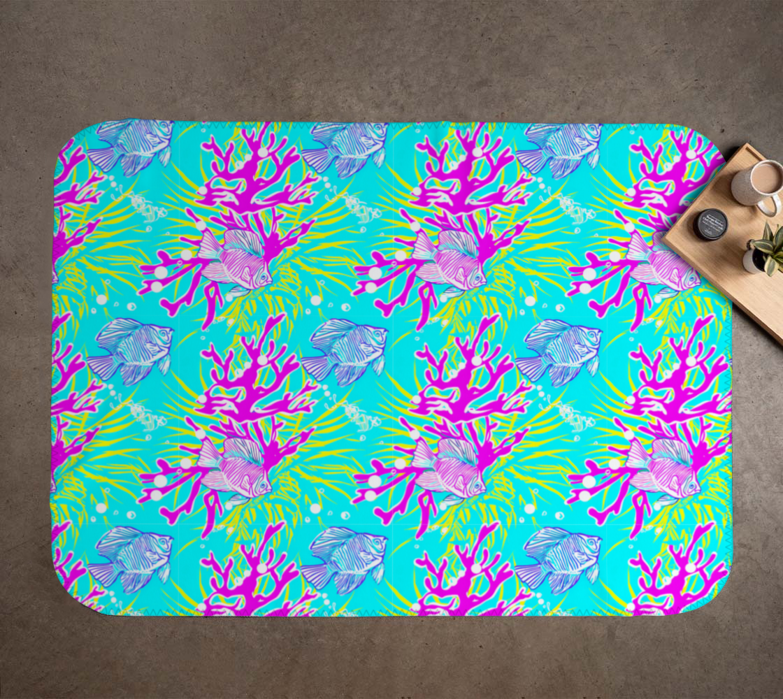 Fish and Coral Vegan Blanket