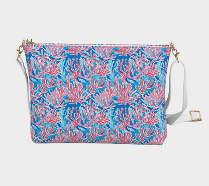 Sea Coral Vegan Leather Crossbody Purse