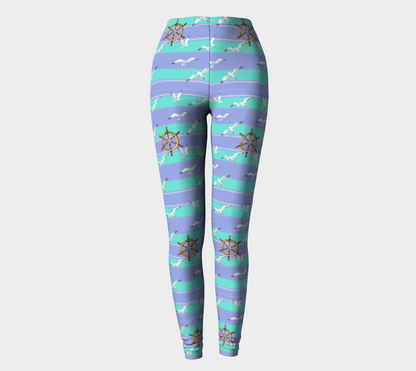 Blue/Lavender Stripes Leggings