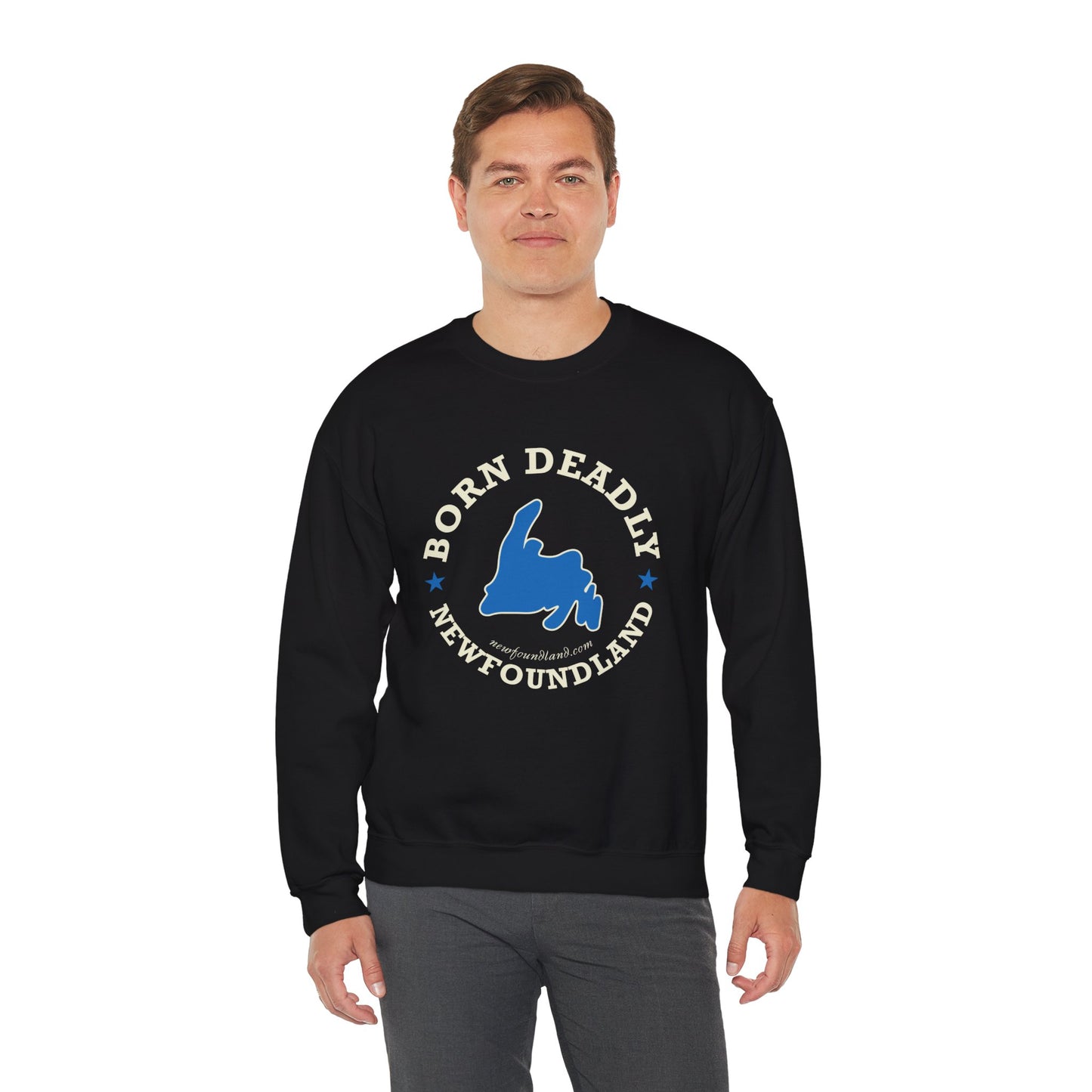 "Born Deadly" Blue Map Sweatshirt