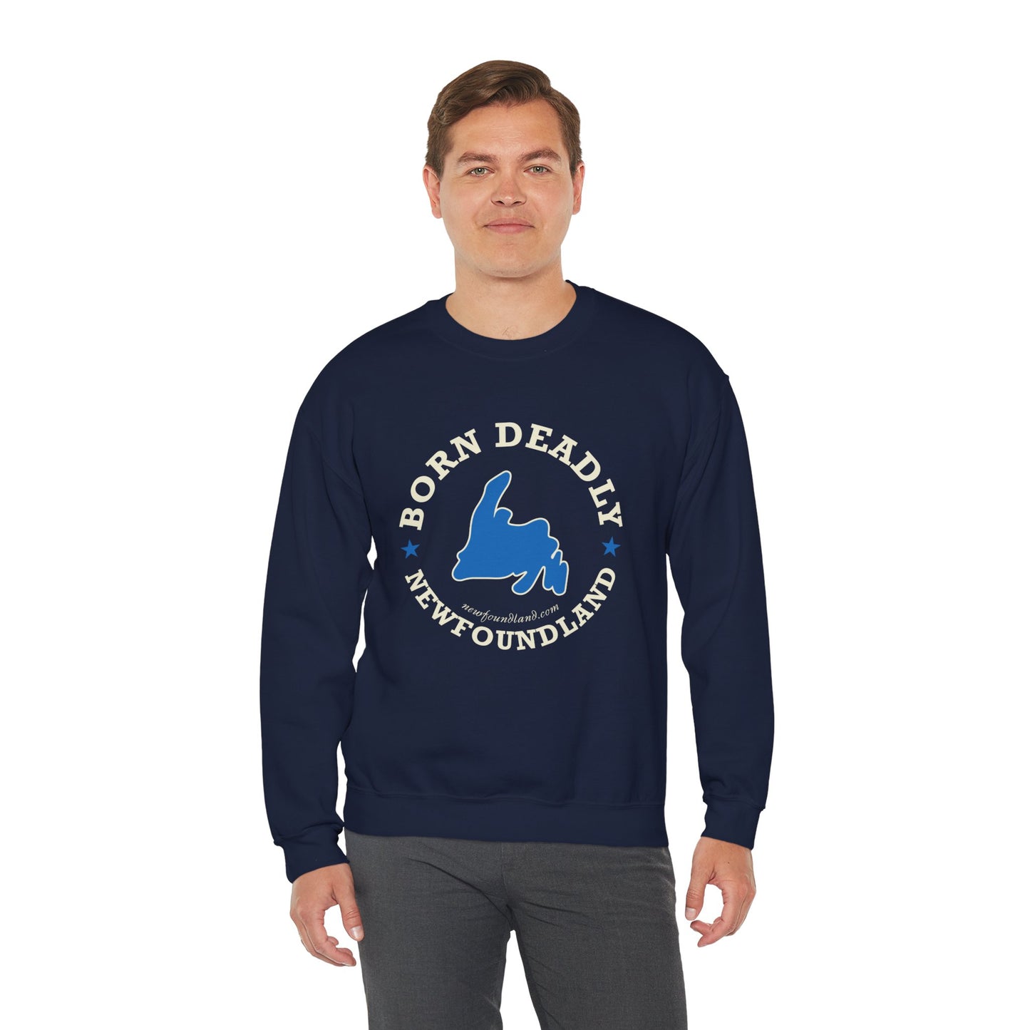"Born Deadly" Blue Map Sweatshirt