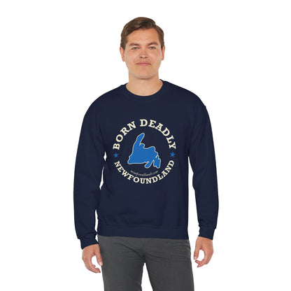 "Born Deadly" Blue Map Sweatshirt