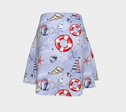 Life is Better on the Boat Flared Skirt 251