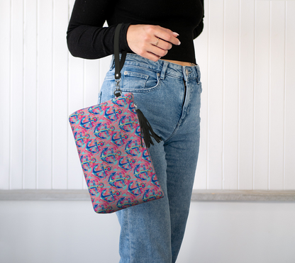 Anchors Vegan Leather Makeup Bag