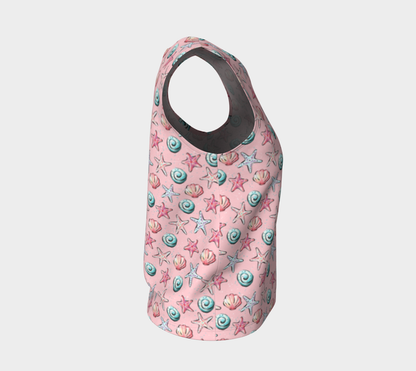 Pink Shells Loose Tank Top